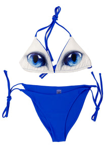 Triangle Top Cat Blue Eyes Two-Piece Set