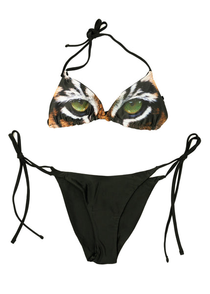 Triangle Top Tiger Eyes Two-Piece Set